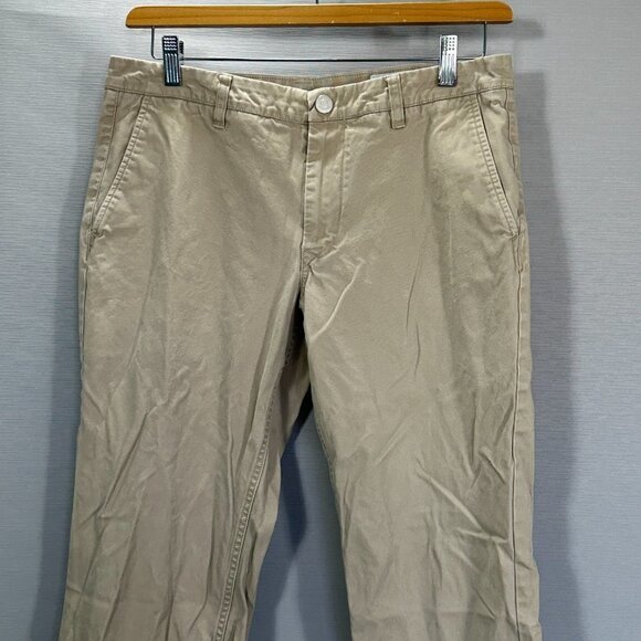 Bonobos Pants Mens 32 Straight Fit Washed Chino Beige Cotton Straight Leg Pocket - Picture 2 of 11